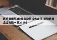 区块链爆燃a股概念公司成色几何[区块链概念龙头股一览2019]