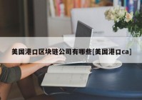 美国港口区块链公司有哪些[美国港口ca]