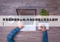 开发区块链得公司[开发区块链公司怎么盈利]